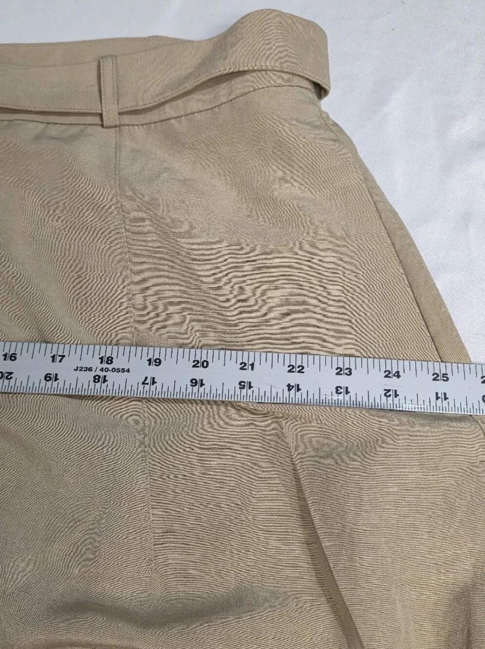Women's High-Rise Wide-Leg Linen Blend Pants in Beige Womens Size 20